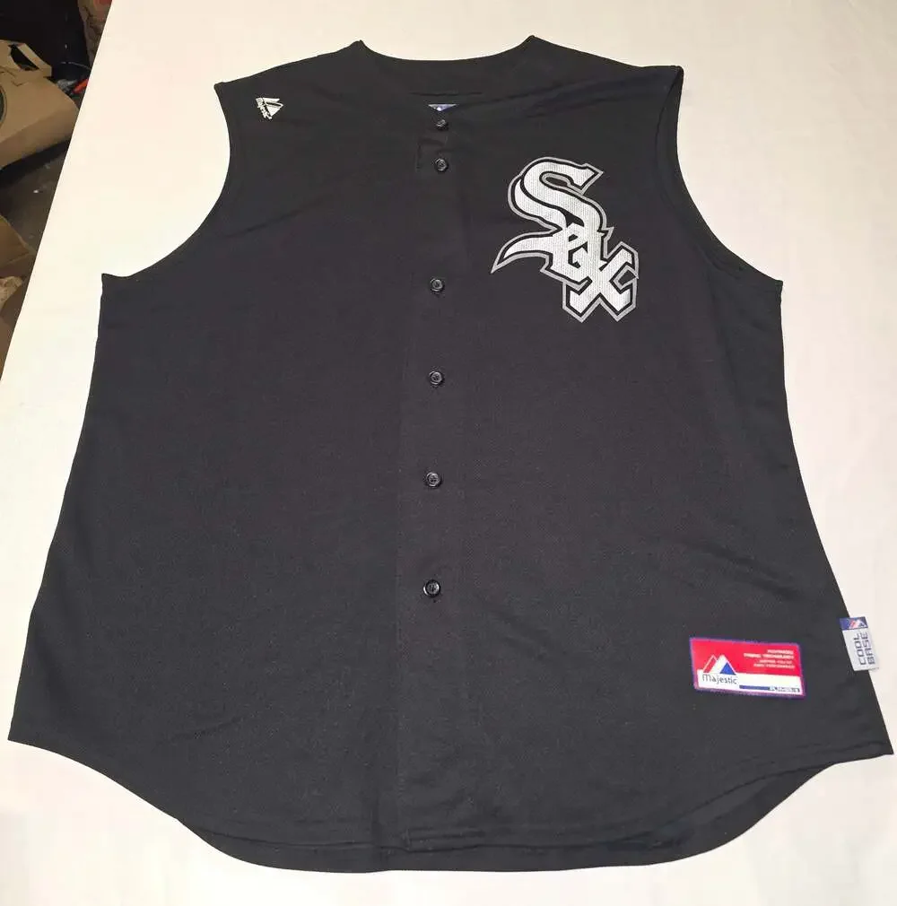 Majestic Chicago White Sox Cool Base Sleeveless Batting Practice Jersey XL - Picture 1 of 7